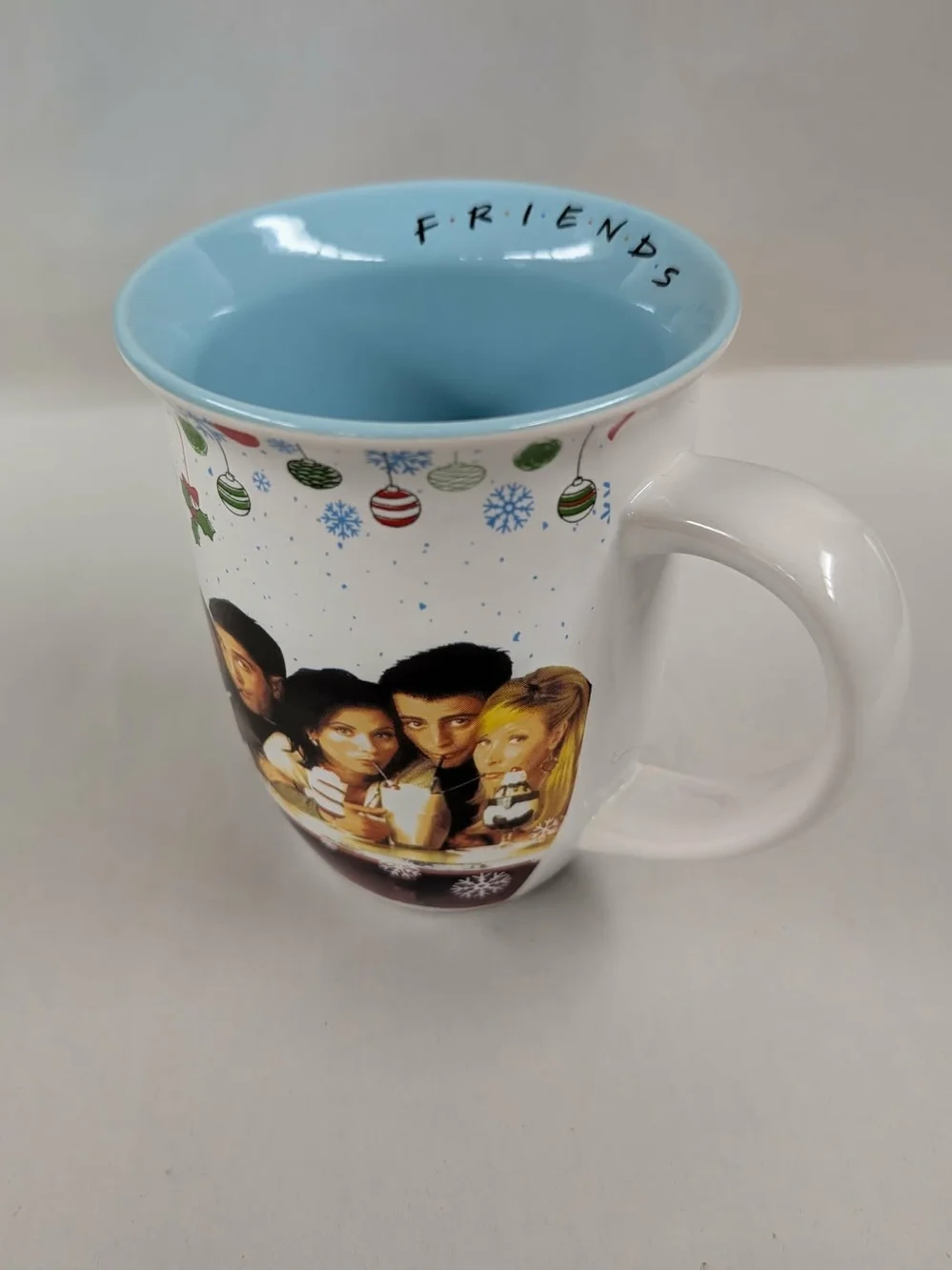 FRIENDS Ceramic Mug - White Exterior with Tan Handle